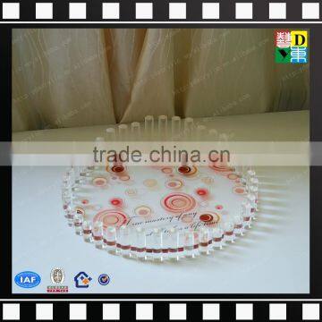 High clear acrylic round tray PMMA candy tray wholesale from shenzhen yidong