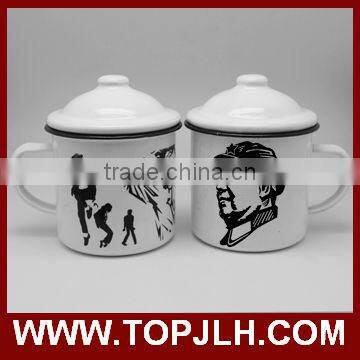 hot new products restaurant branding enamel mug cup custom print