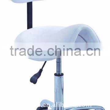 Potable movable Hydraulic Ottoman stool chair saddle chair with wheels used salon furniture F-9032