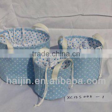 set of 3 fashion cloth storage basket with rope handle