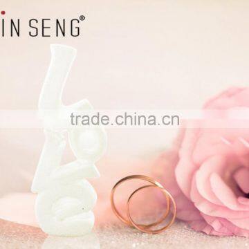 High Quality White Porcelain wedding love ring holder