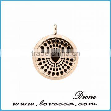 New Professional Silver Color Stainless Steel Round Aromatherapy Locket Necklaces photo-5