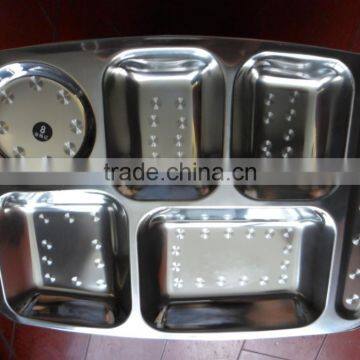 Stainless Steel Lunch Tray Restaurant Use Fast Food Tray photo-4