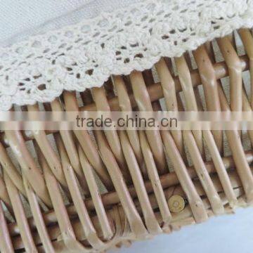 Food Safe Grade Woven Fruit Tray Wicker Rattan Bread Basket With Handle photo-4