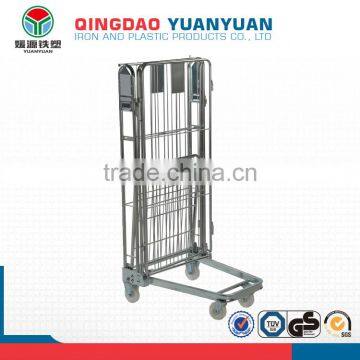 Foldable Roll Trolley Logistics Container Pallet 4-Sided Nestable A-frame Roll Pallet Rolling Metal Storage Cage photo-3