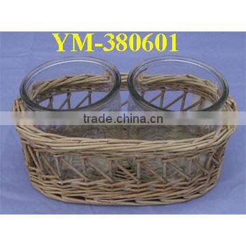 Handmade Wicker Candle Holder
