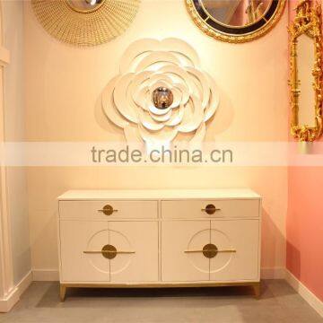 MDF material white Cabinet for living room