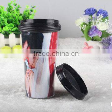 Customized Printing Paper Insert Travel Mug Double Wall Paper Cup photo-6