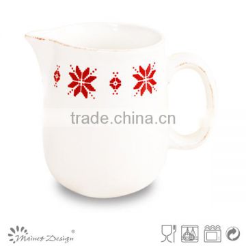 ceramic teapot, sugar pot and milk pot with santa design