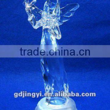 Acrylic Christmas Angels Figurines Hold a Heart With LED Light photo-3