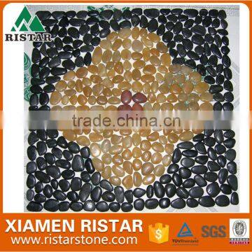 White Polished Natural River Pebble Mosaic