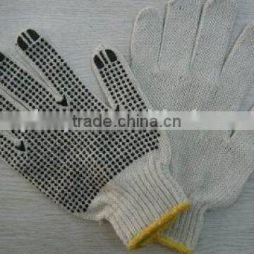 PVC dotted glove on palm