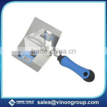 Stainless steel Insidel/Outside corner trowel W/TPRsoft grip handle, Brick trowel, Gauging trowel