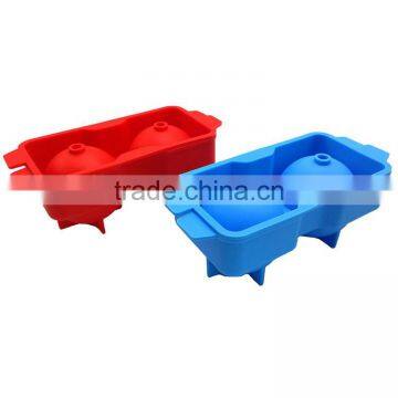 2 cavities silicone ice molds ice sphere ball tray mold