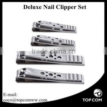 4-Piece Stainless Steel Travel Nail Clippers, Large Nail Clippers+Small Nail Clippers