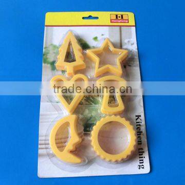 6 pcs plastic cookie Cutter