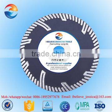 General cutting turbo segment blade with protection teeth