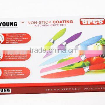 52002 6pcs Non-stick Knife With Pphandle