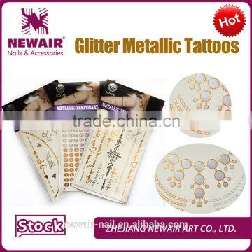 Joyme hot-sale water-transferred metal temporary tattoo