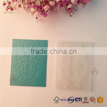 DIY home decor card making plastic embossing folder