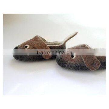 Best Selling Handmade Eco-friendly Rat Face Felt Slippers