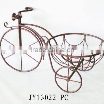 Reusable 2016newest cheap superior elegant decorative bicycle wrought iron flower pot holders