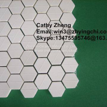 Hexagonal alumina ceramic tile with high hardness