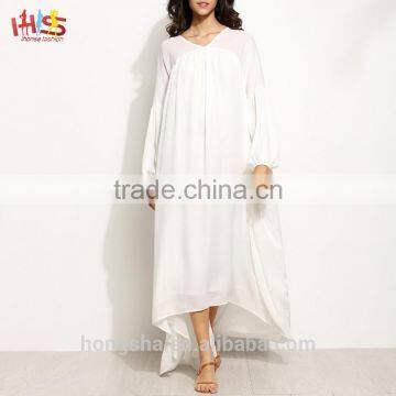 White Lantern Sleeve High Low Tent Dress Vintage Dress 1950s Spring Summer 2017 HSd7519 photo-5