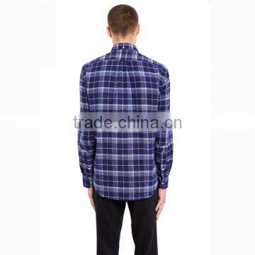 Plaid Business Dress Shirts for Men Formal Shirts Long Sleeves 100%cotton Fabric