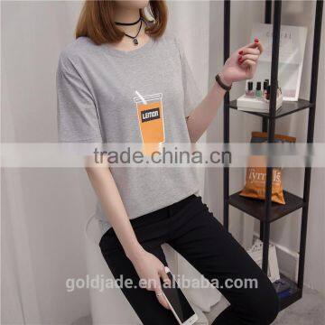 Custom Cotton Printing T Shirts O-neck Women T Shirt photo-3