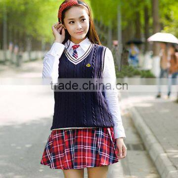Custom Stylish Japanese Girl High School Uniform Vest photo-5