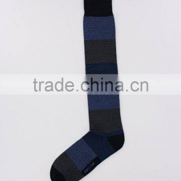 Autumn Winter Season 200 Needles Melanged Cotton Yarn Knee High Socks Men photo-3
