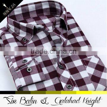 Factory Direct Price New Fashion Style Plaid Flannel Long Sleeve 100% Cotton Shirt for Men photo-3