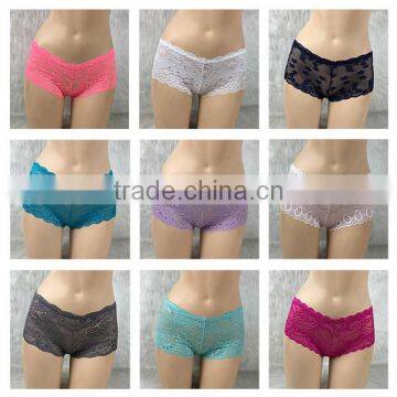 Very Hot Sale Mix Flower Lingerie Sexy Panties Lace Boyshorts S M L Size For $0.32 photo-4