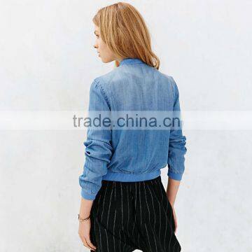 Woemen Baseball Bomber Jacket With Zip and Pocket Custom Design photo-2