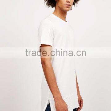 2017 Fashion Black T-Shirts Own Logo MGOO Custom Longline T Shirt Top Sell 100% Cotton Streetwear photo-4