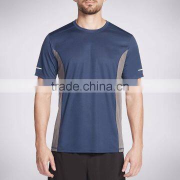 100 Percent Soft Polyester Mesh Fabric Train Tee Active Stretch Fabric Reflective Logos Gym Shirt Cool And Dry Run Tops Custom