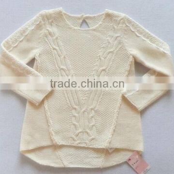 cotton sweater designs for ladies wide open-backed jumper round neck knitted sweater for women