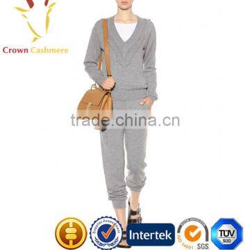 Fashion Woman's Knitted Cashmere Pants Casual Pants Trousers