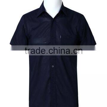 Juqian Custom High Quality Mens Plain Pure Soft Textile Cotton Colors Short Sleeve Work Shirt photo-4