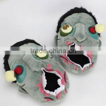 walson Individu Bloody Mouth Unisex Horrible Zombie Kyonshi plush indoor slippers shoes