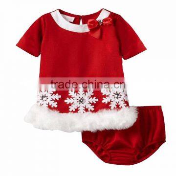 Christmas Snowflake New Year Cheap Newborn Baby Clothing Set