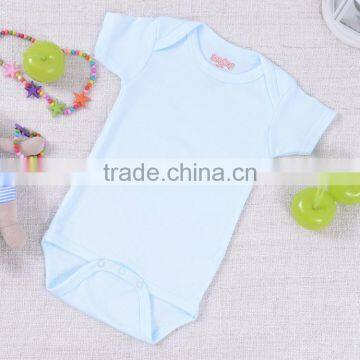 Wholesale Baby Cotton Romper Short Sleeve Plain Baby Onesie photo-5