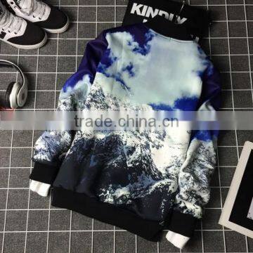 Sublimation City Korean Fashion Sportswear Men Jacket Snow Mountain photo-6