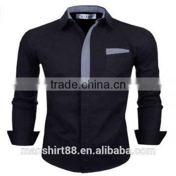 2016 New Wholesale Western Casual Button Down Custom Mens Casual Dress Shirts photo-3
