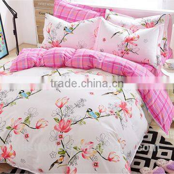 100%cotton AB design printed flower bedding set