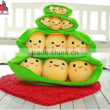 lovely and cute plush toys peas cushion