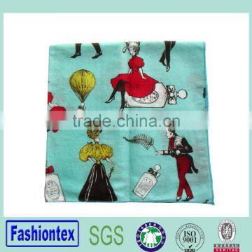 fast supplier fancy floral screen printing handkerchiefs