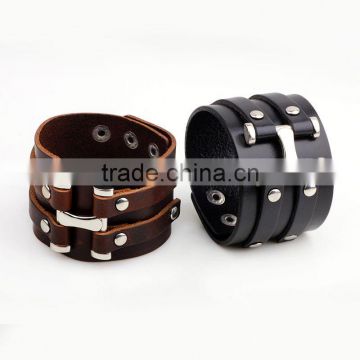 wholesale fashion charm purple jade bead wrap leather bracelet