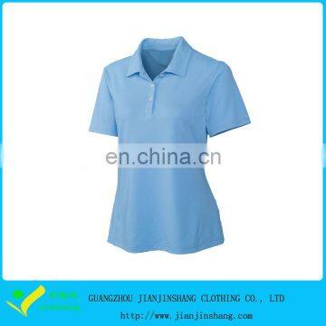 Light Blue Regular Fitted Performance Dri Fit Blank Polo Shirts For Woman